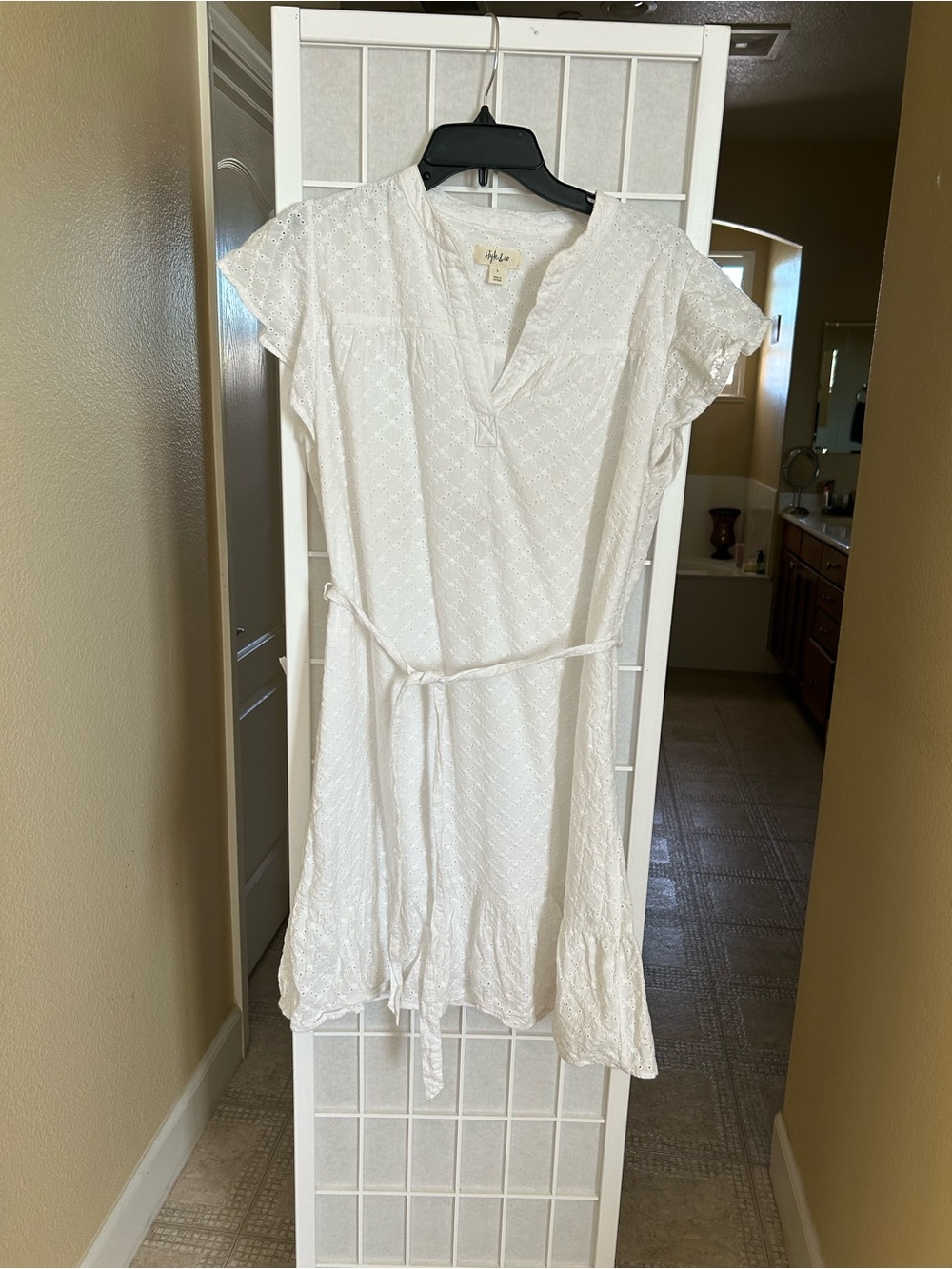 Style & Co. by Macys White Eyelet Tunic dress